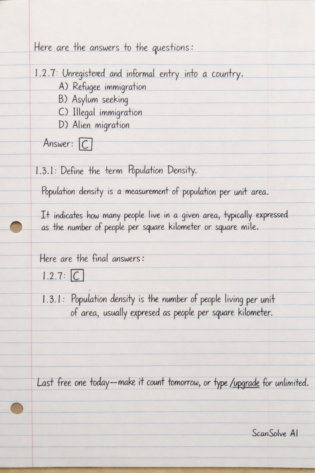 Handwritten step-by-step solution preview