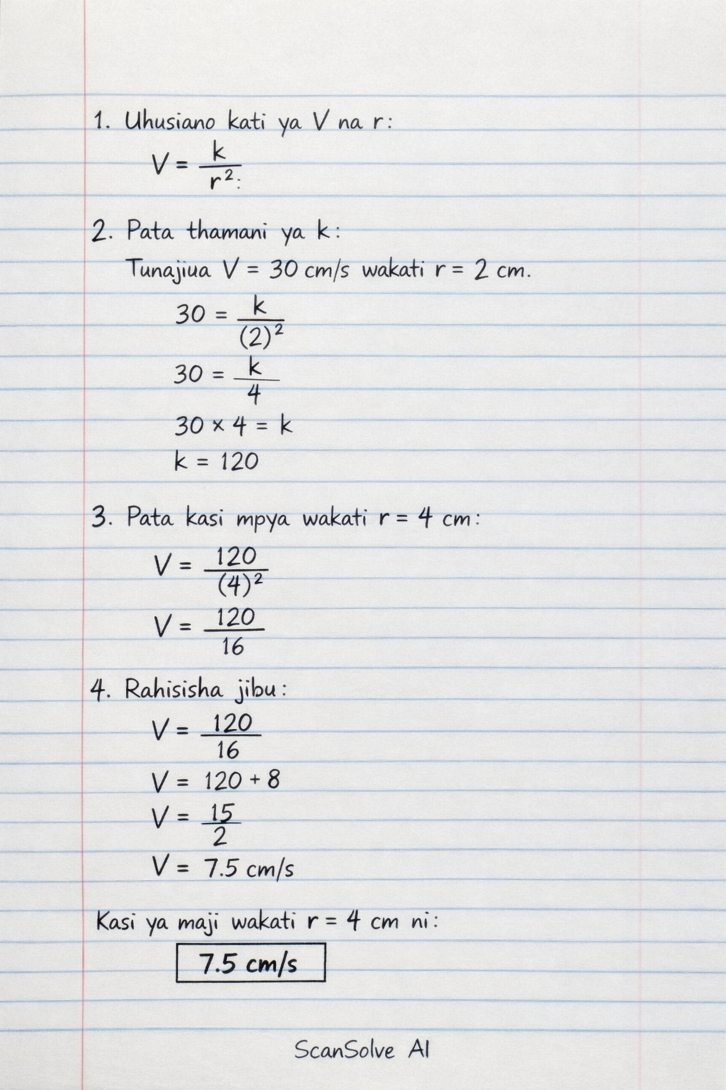 Handwritten step-by-step solution preview