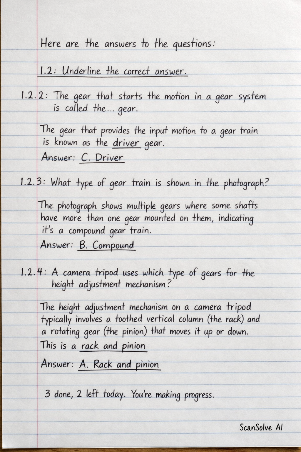 Handwritten step-by-step solution preview