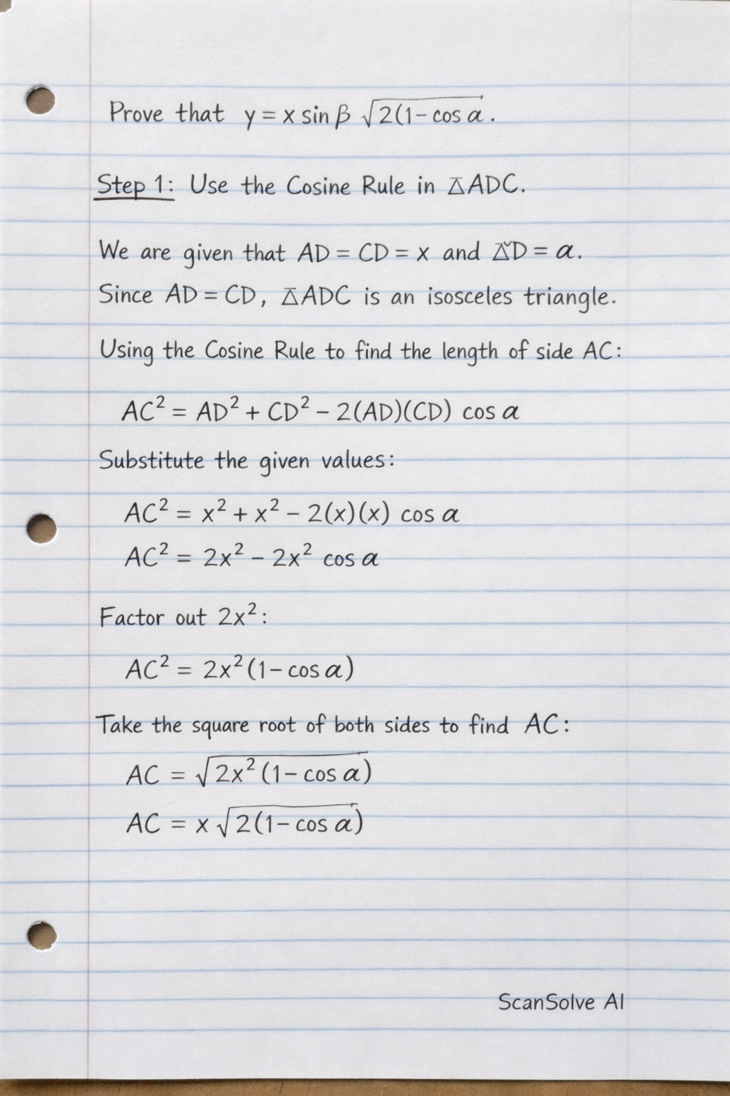 Handwritten step-by-step solution preview