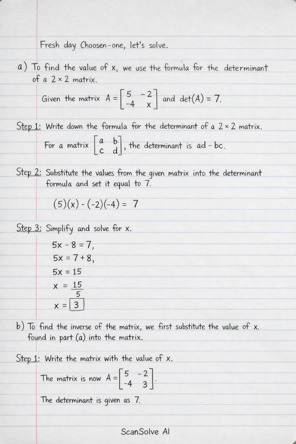Handwritten step-by-step solution preview