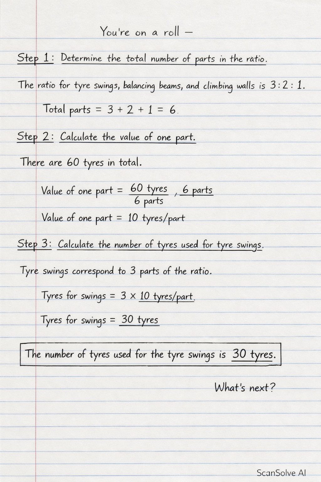 Handwritten step-by-step solution preview