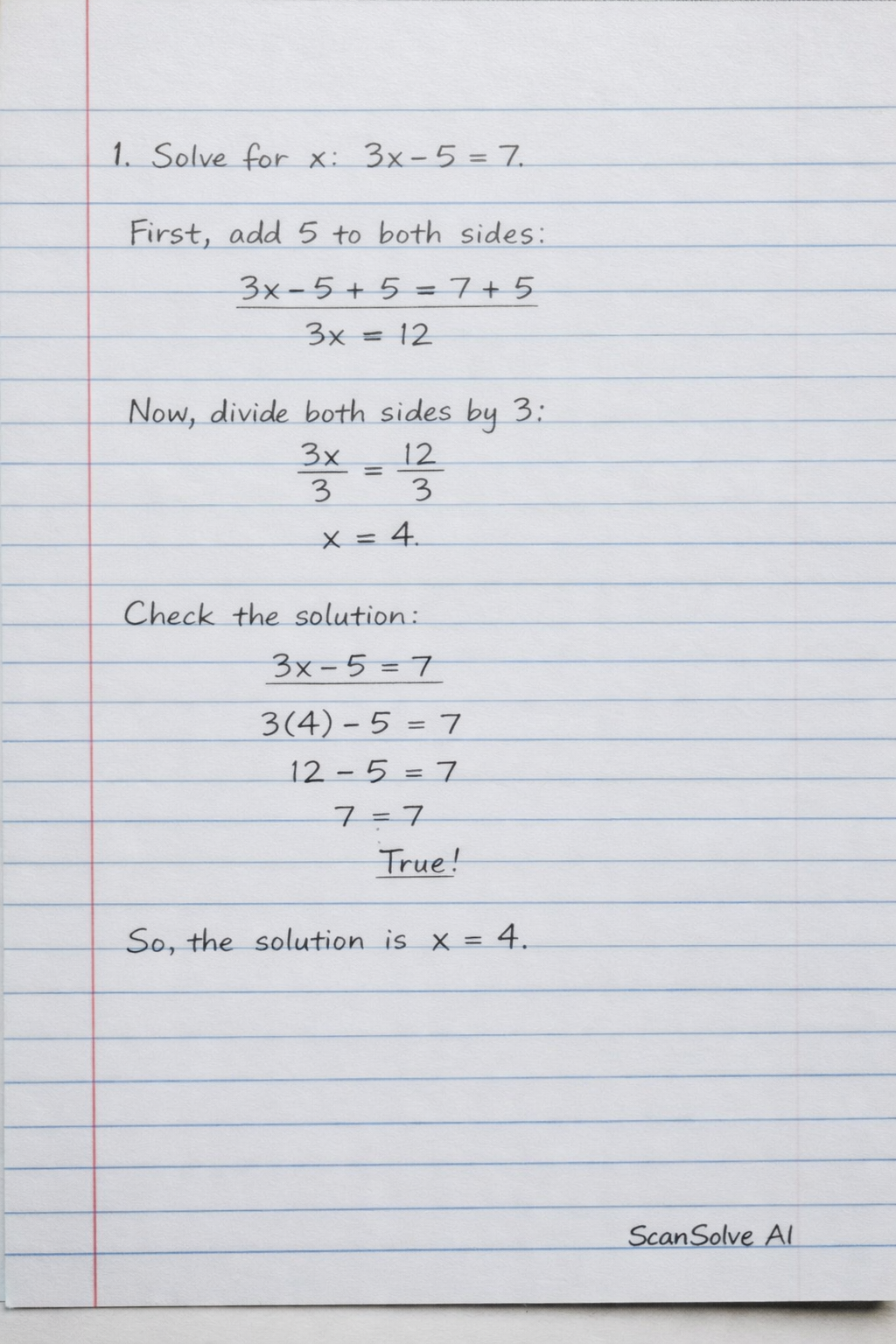 Handwritten step-by-step solution preview