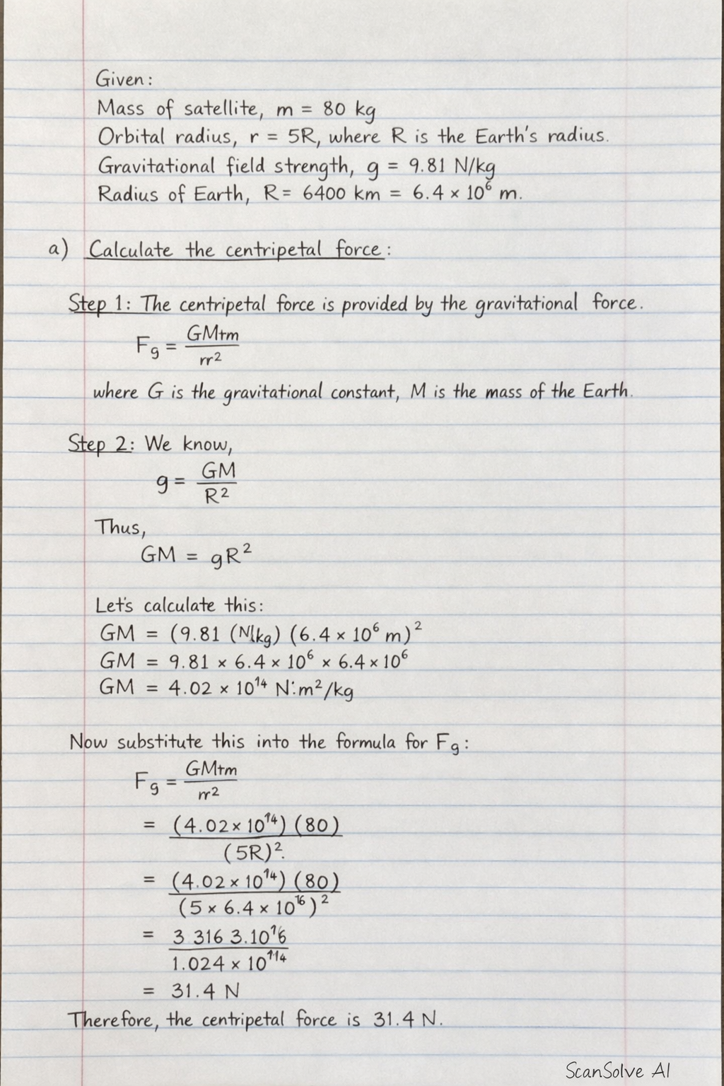 Handwritten step-by-step solution preview