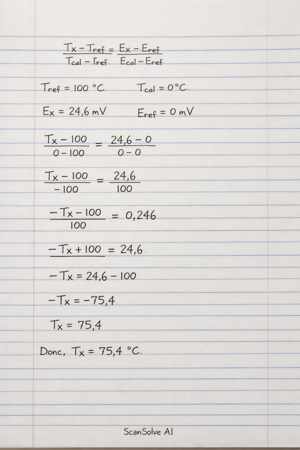 Handwritten step-by-step solution preview