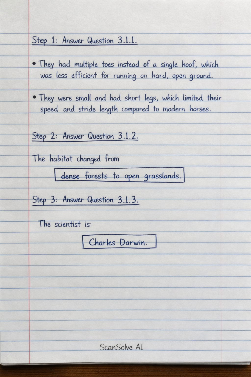 Handwritten step-by-step solution preview