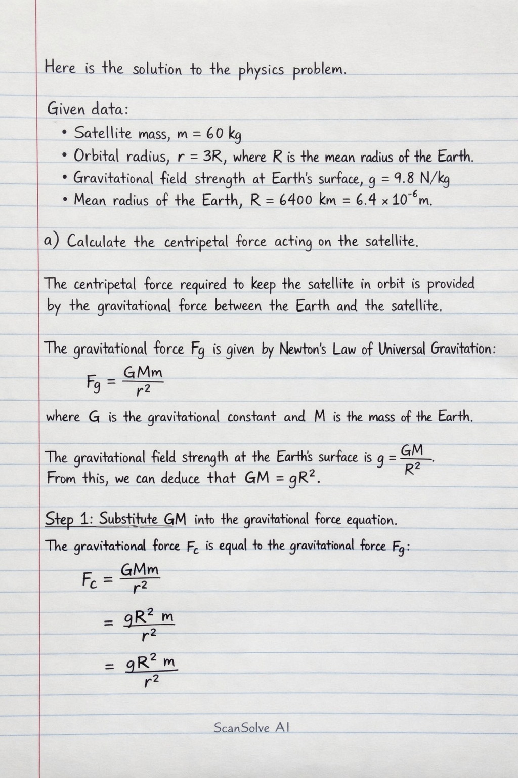 Handwritten step-by-step solution preview
