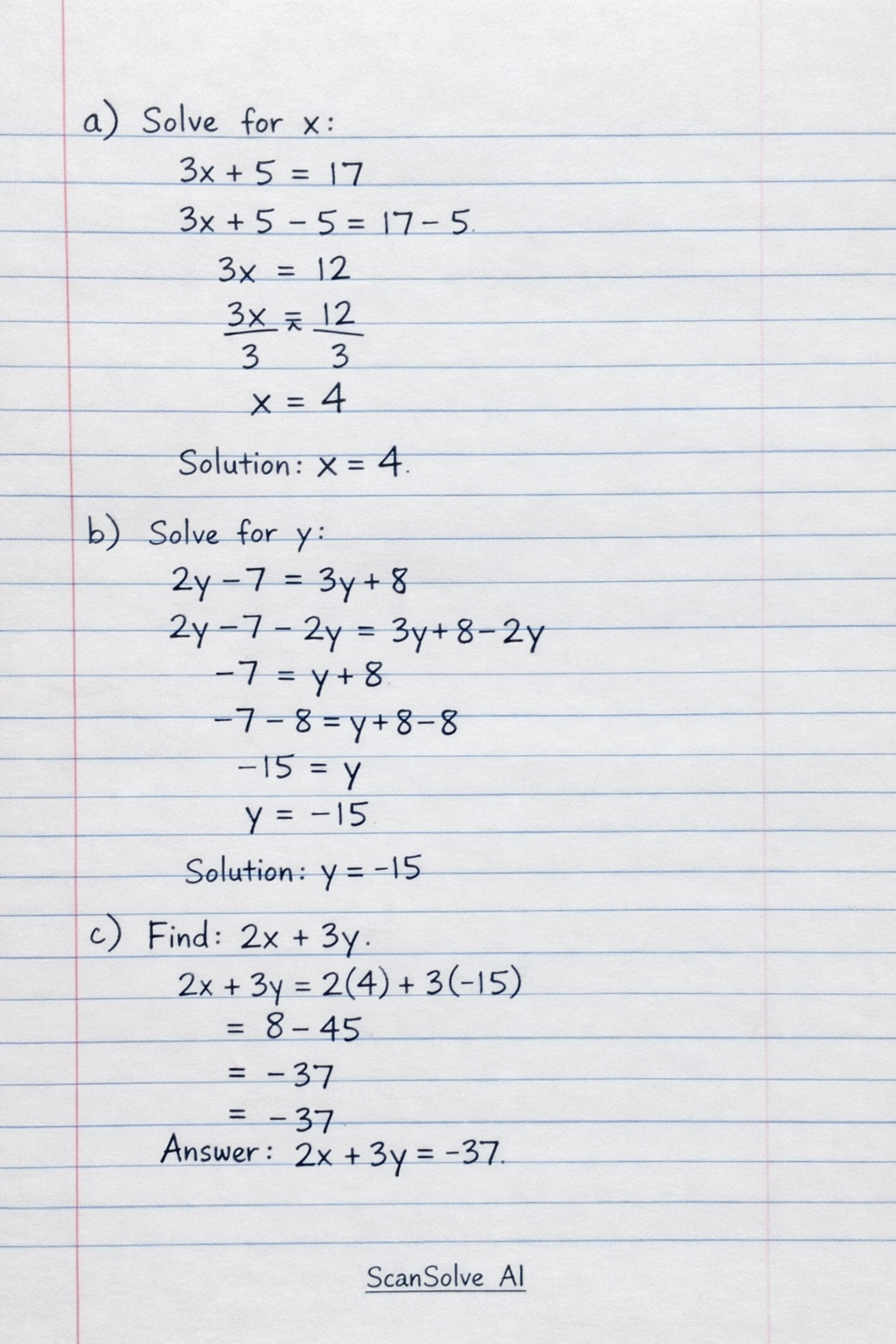 Handwritten step-by-step solution preview