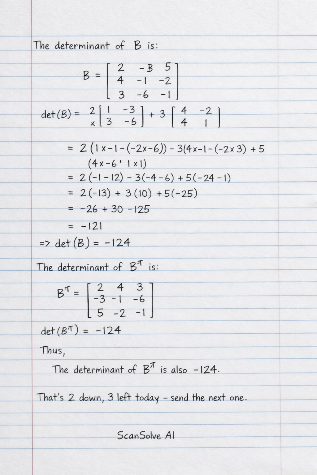 Handwritten step-by-step solution preview
