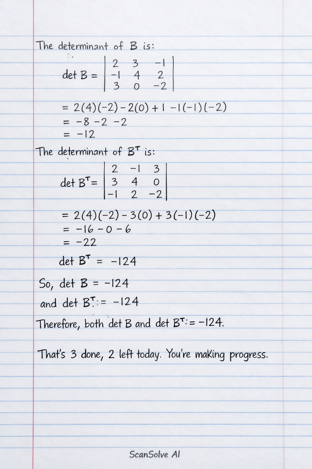 Handwritten step-by-step solution preview