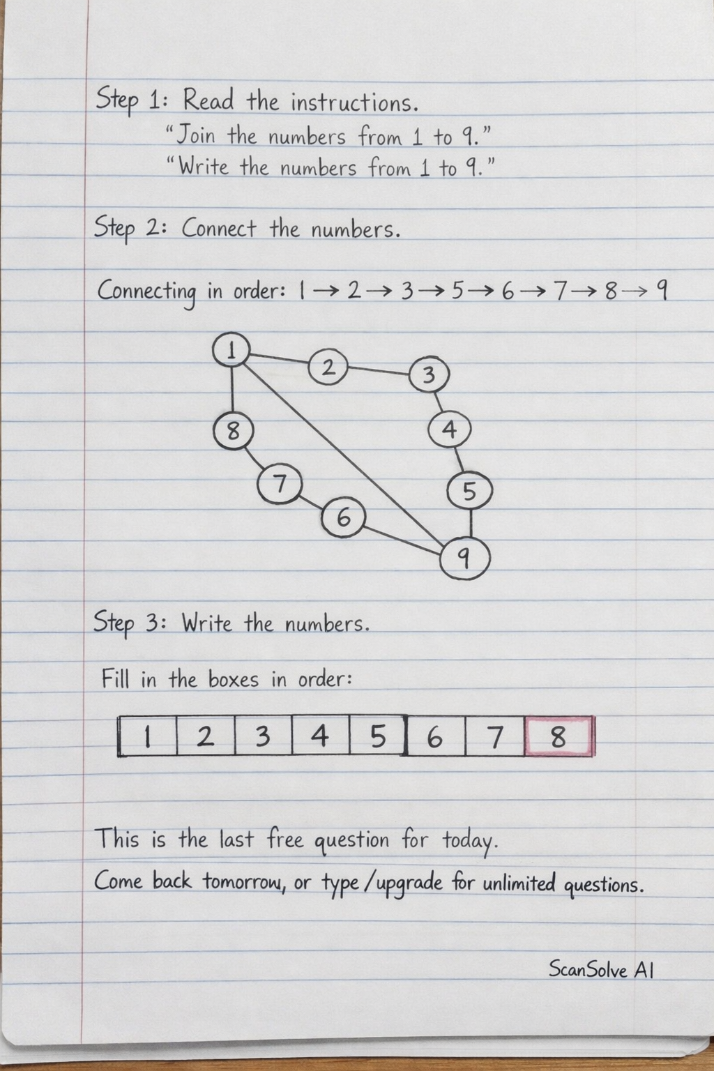 Handwritten step-by-step solution preview