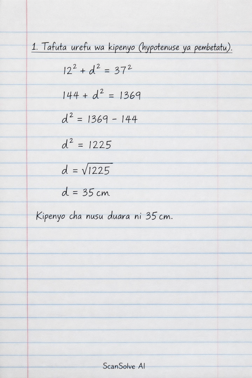 Handwritten step-by-step solution preview