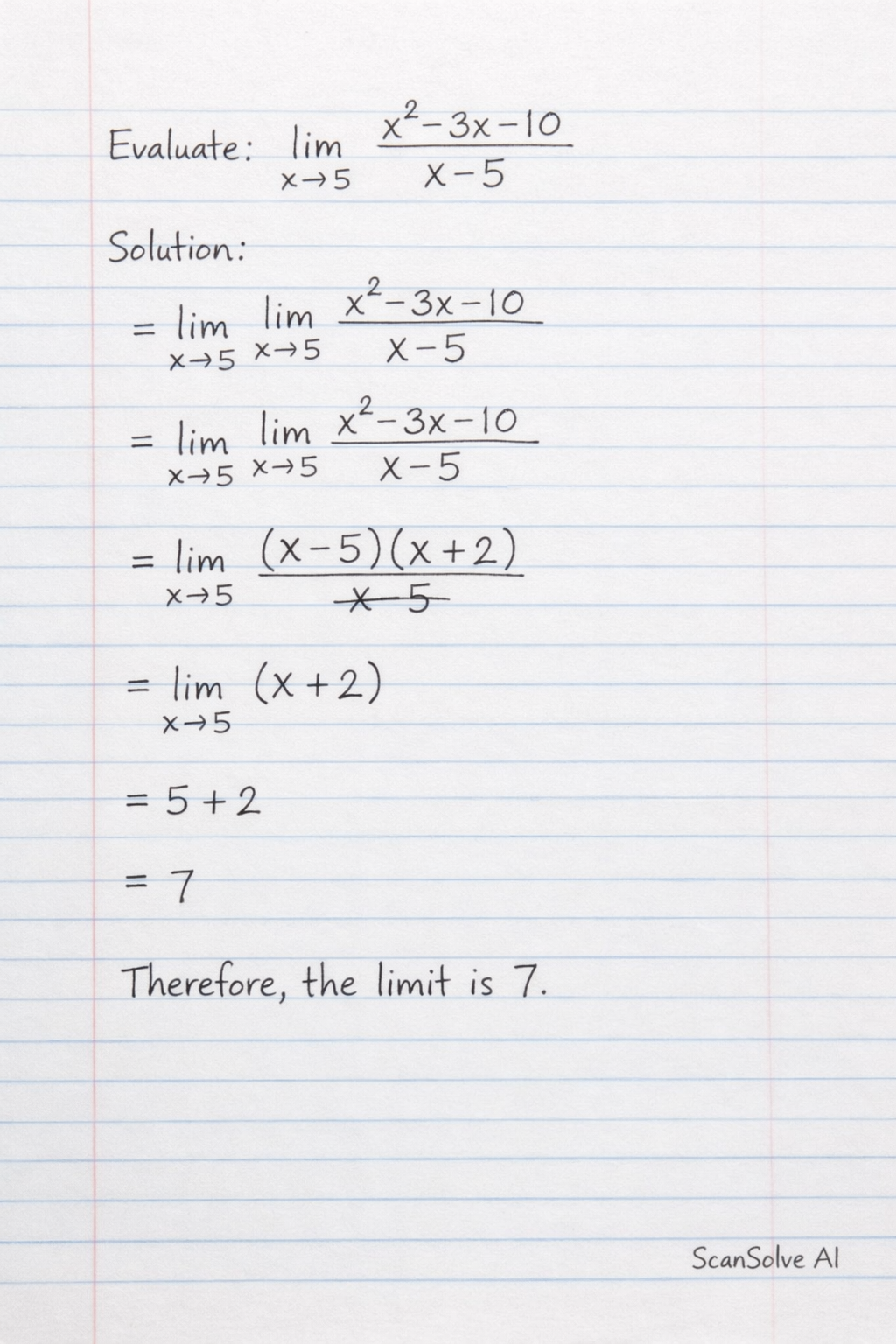Handwritten step-by-step solution preview