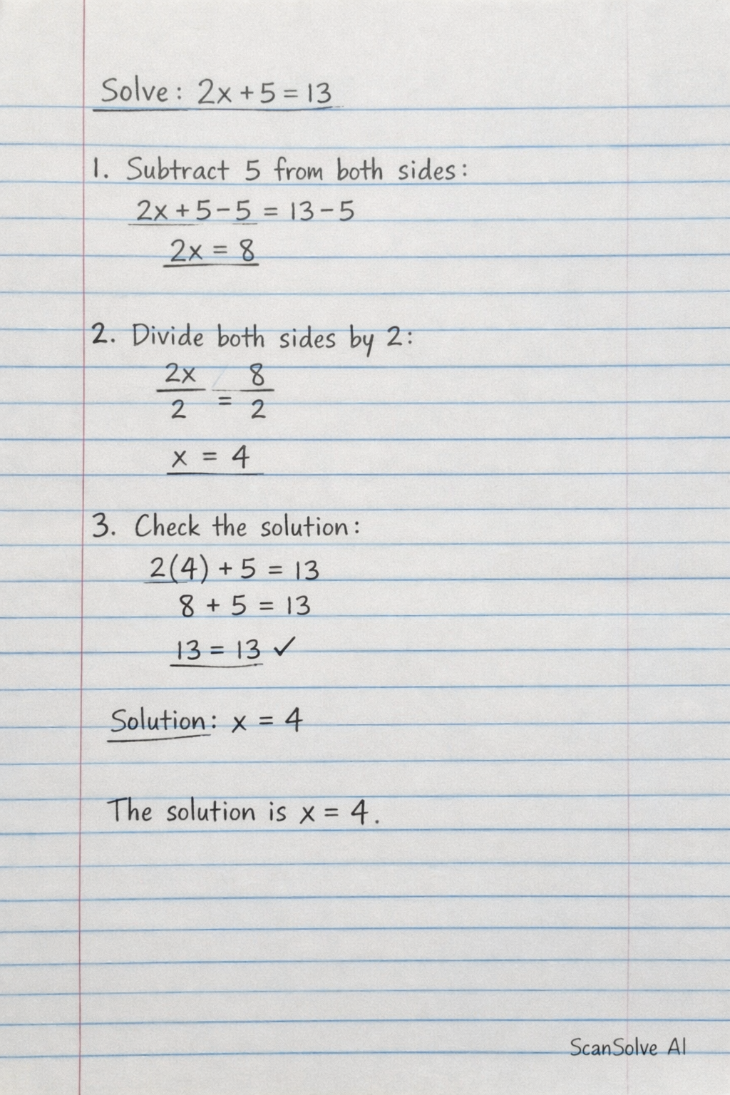 Handwritten step-by-step solution preview