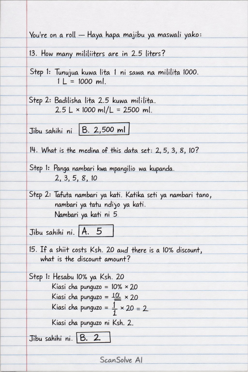 Handwritten step-by-step solution preview