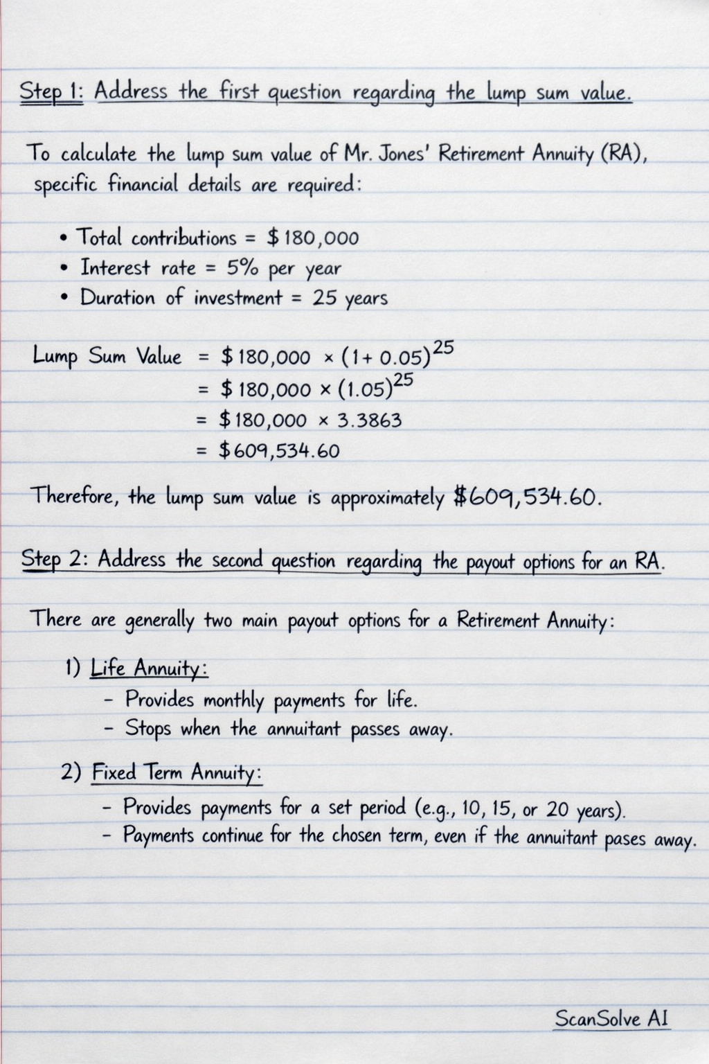 Handwritten step-by-step solution preview