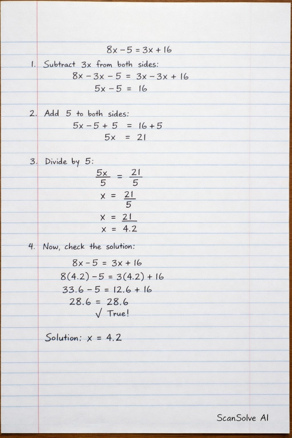 Handwritten step-by-step solution preview