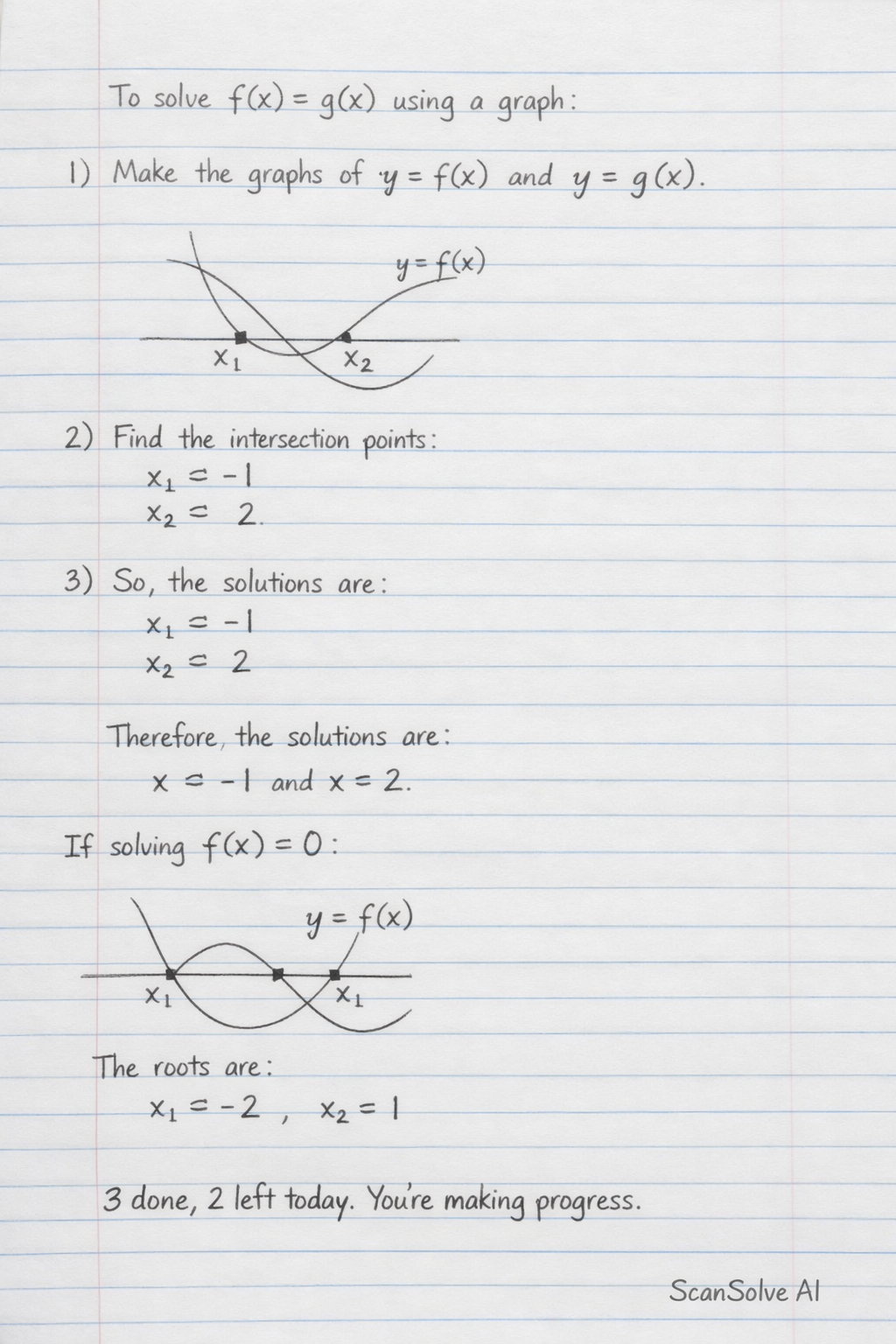 Handwritten step-by-step solution preview