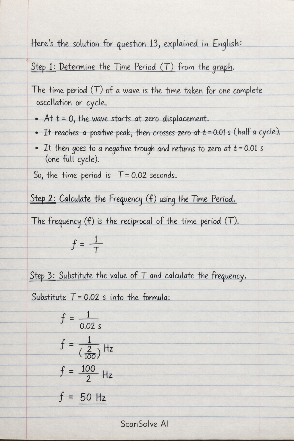 Handwritten step-by-step solution preview