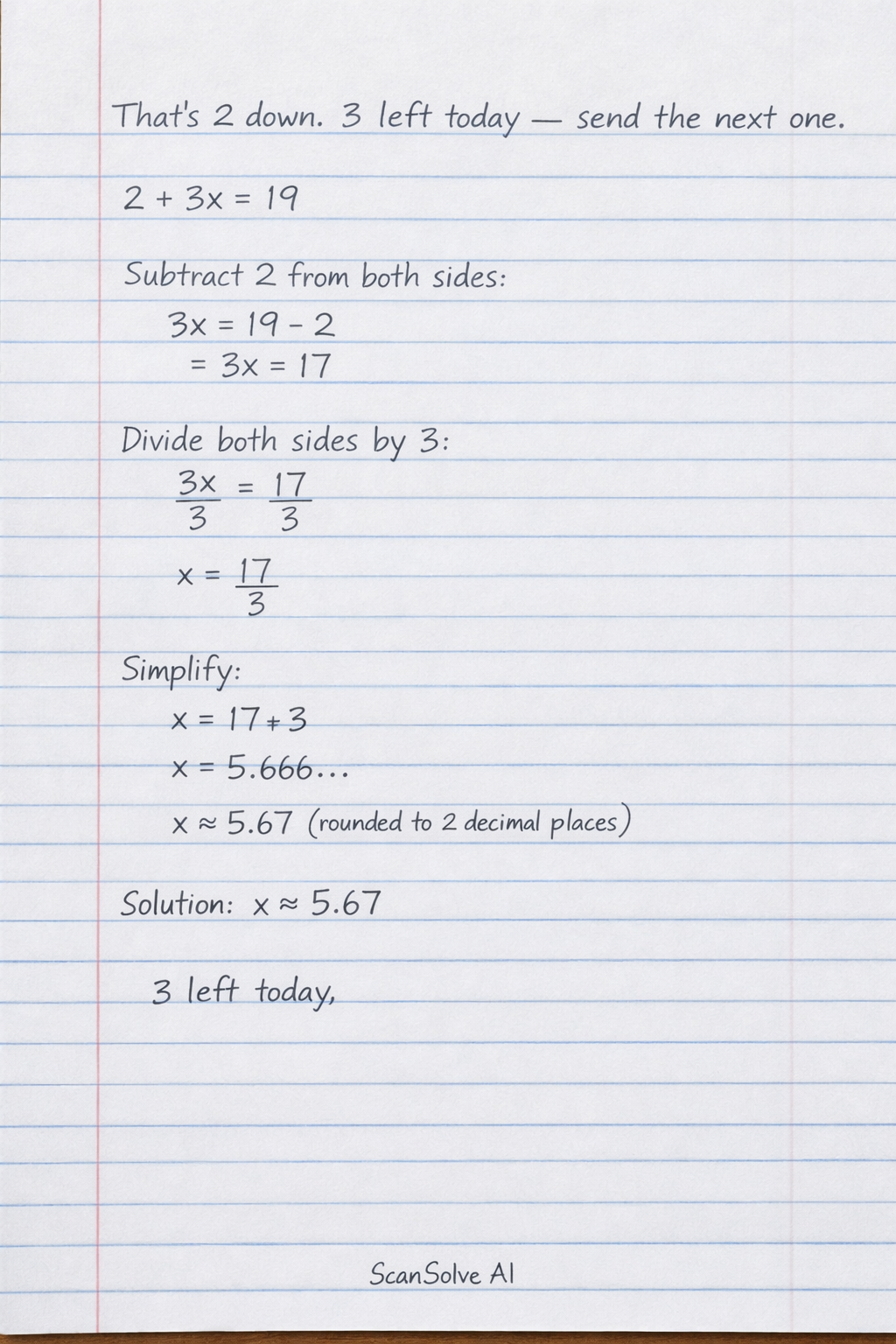 Handwritten step-by-step solution preview