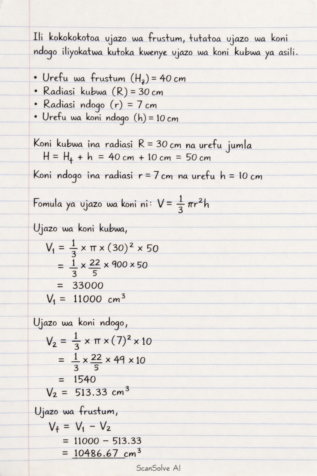 Handwritten step-by-step solution preview