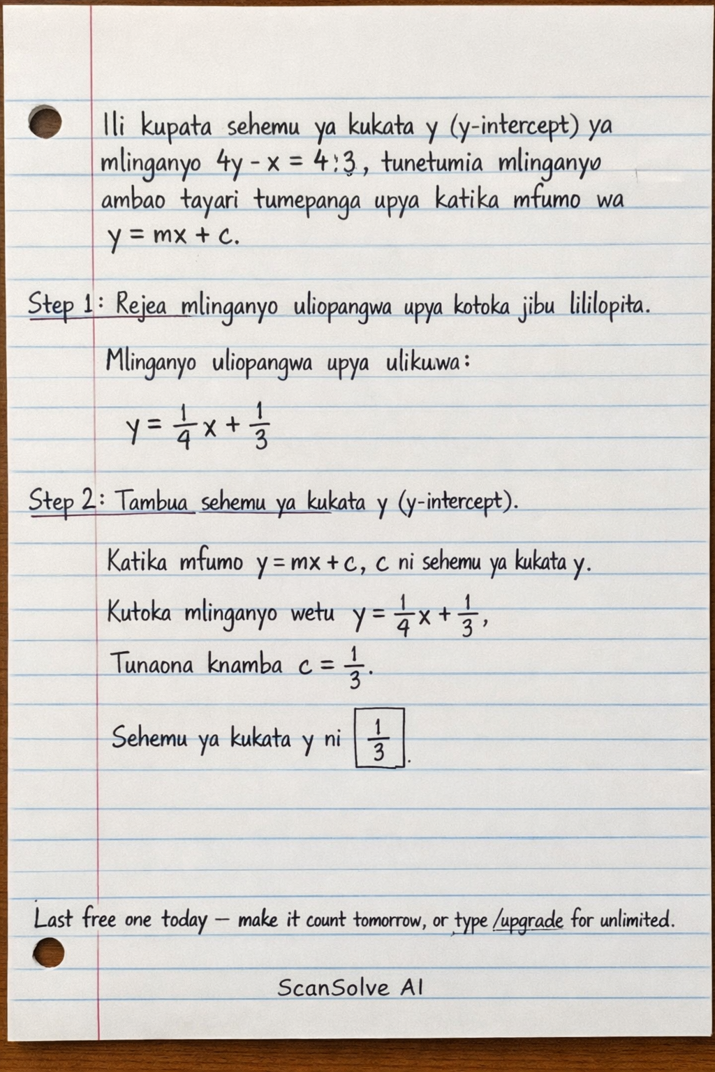 Handwritten step-by-step solution preview