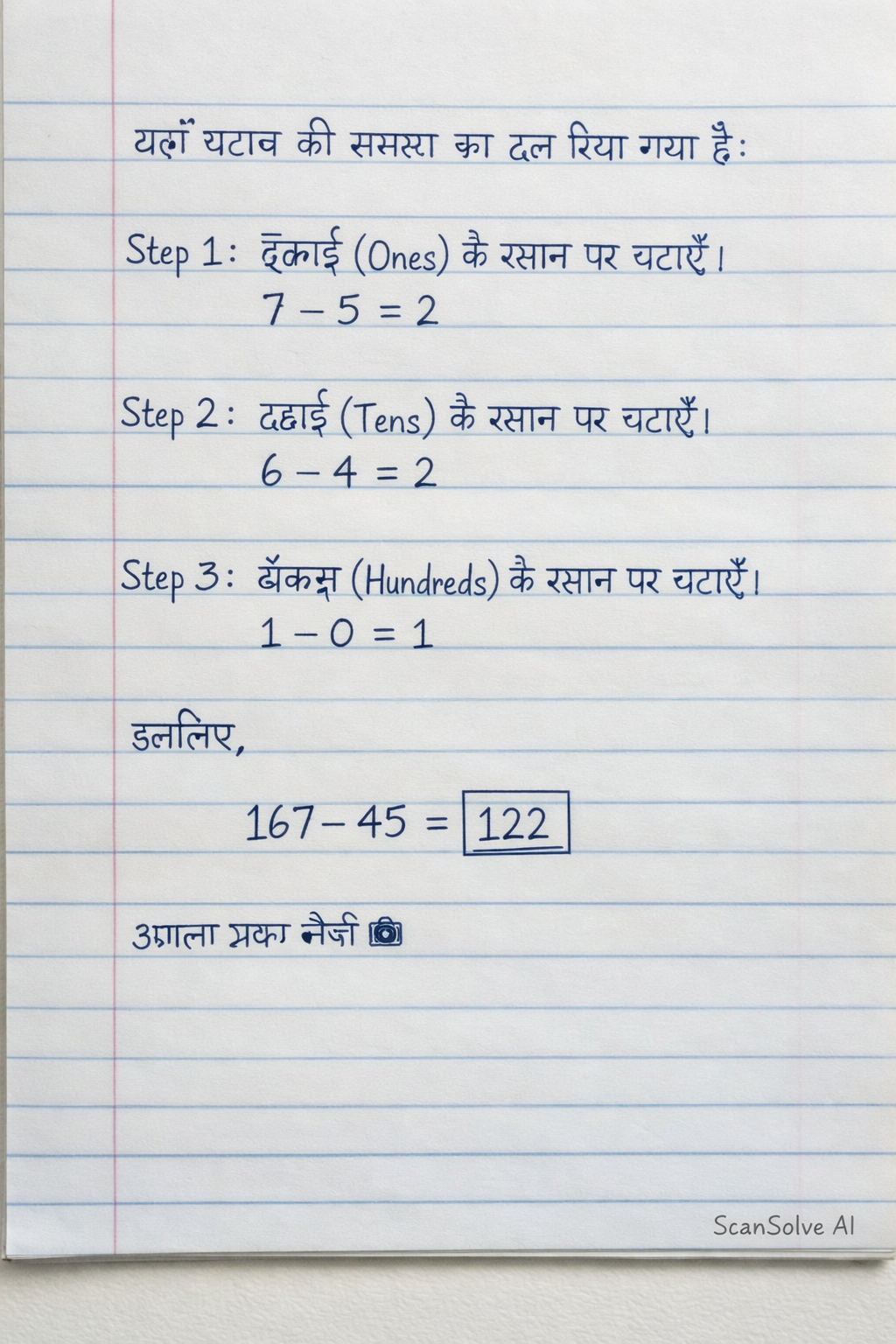 Handwritten step-by-step solution preview