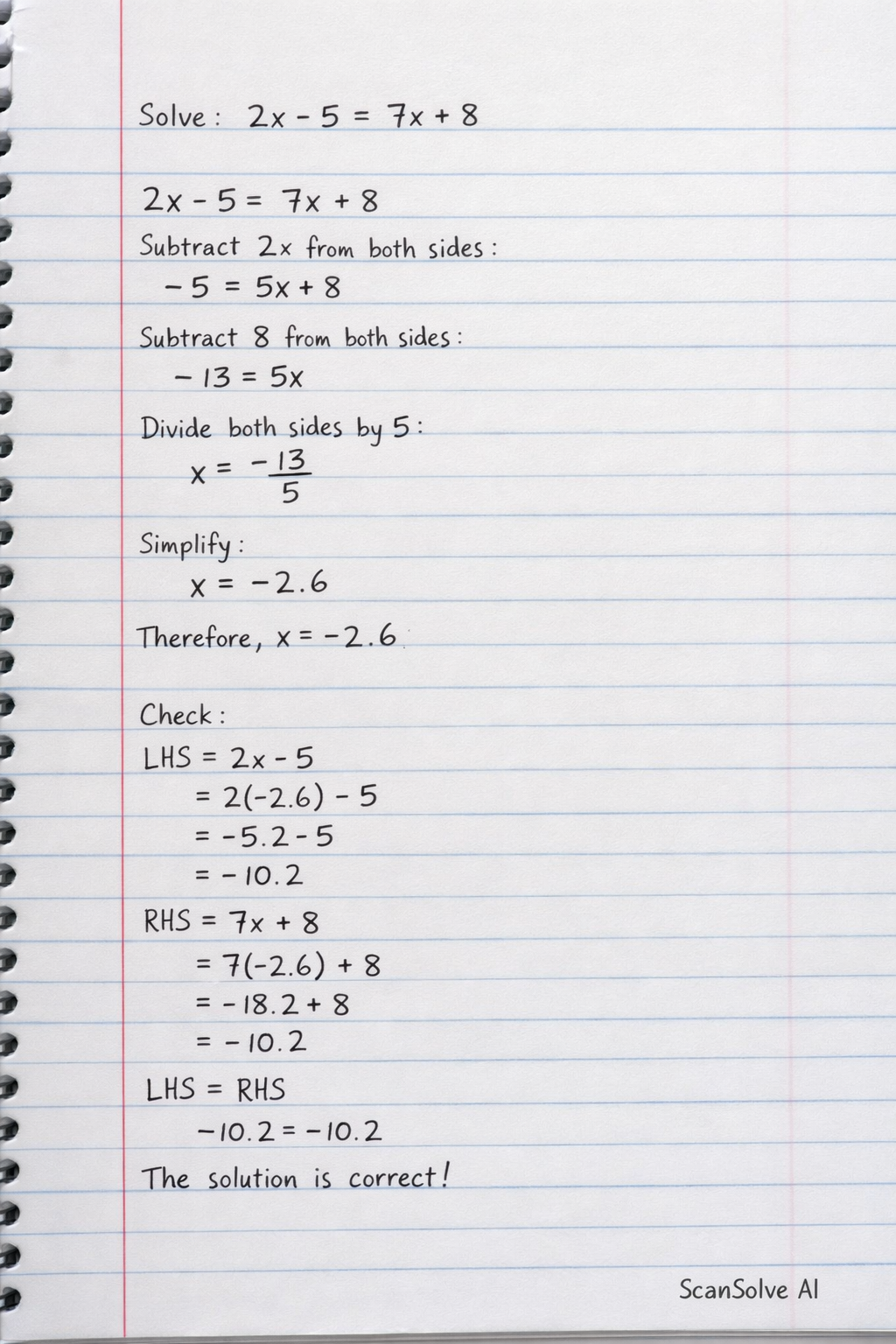 Handwritten step-by-step solution preview