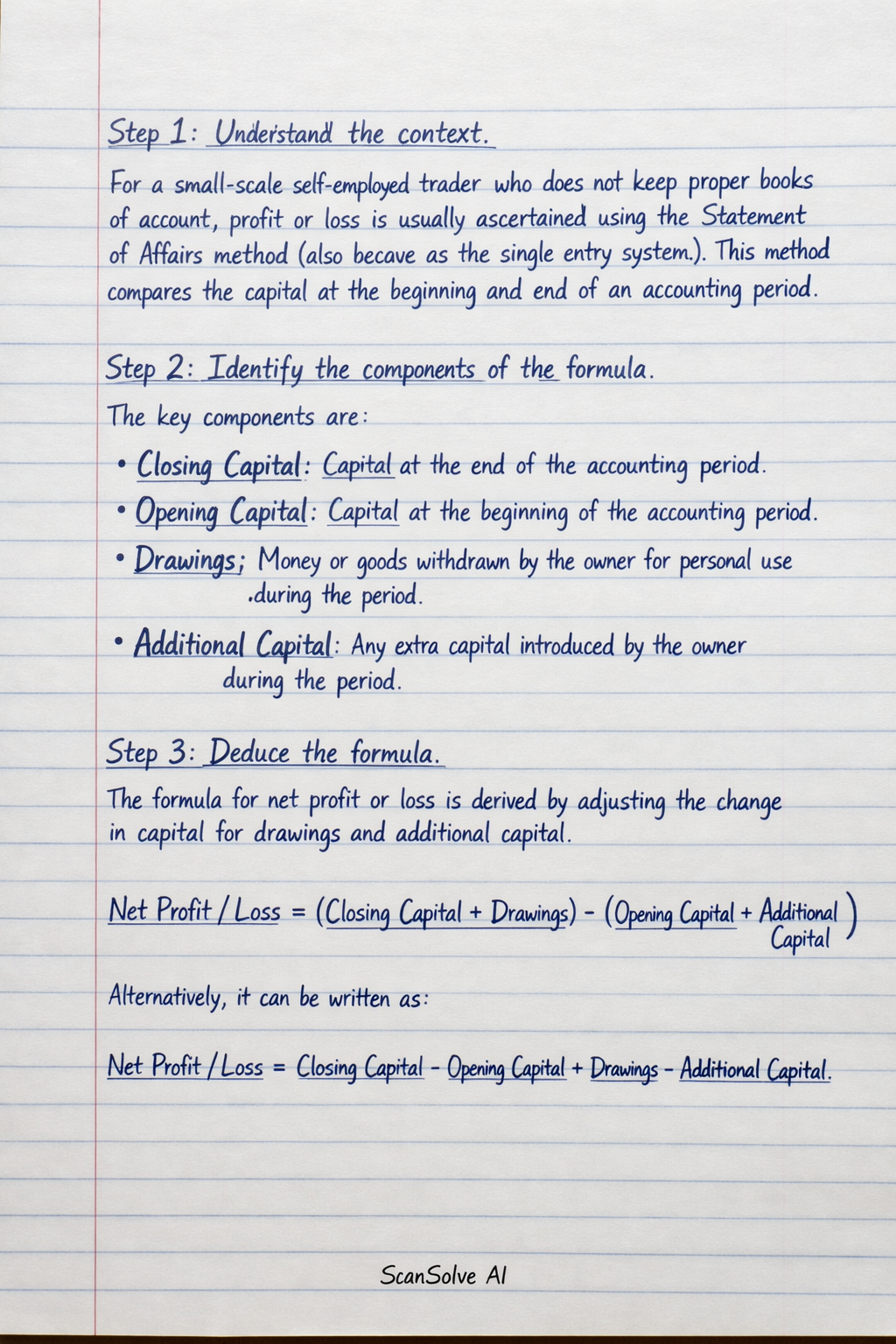 Handwritten step-by-step solution preview