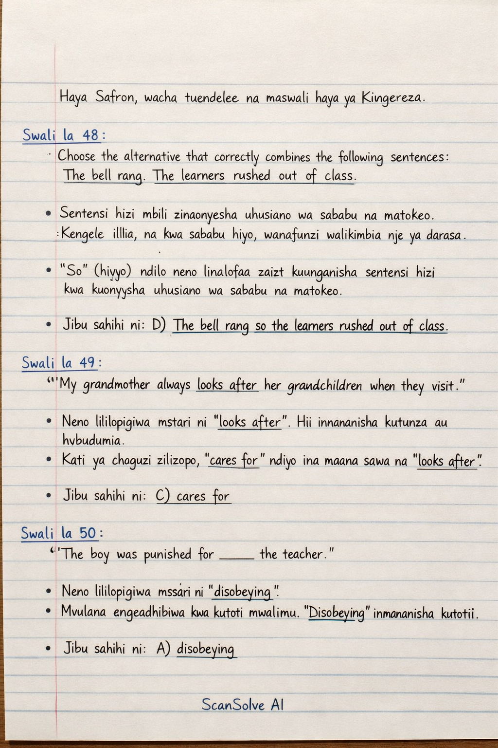 Handwritten step-by-step solution preview