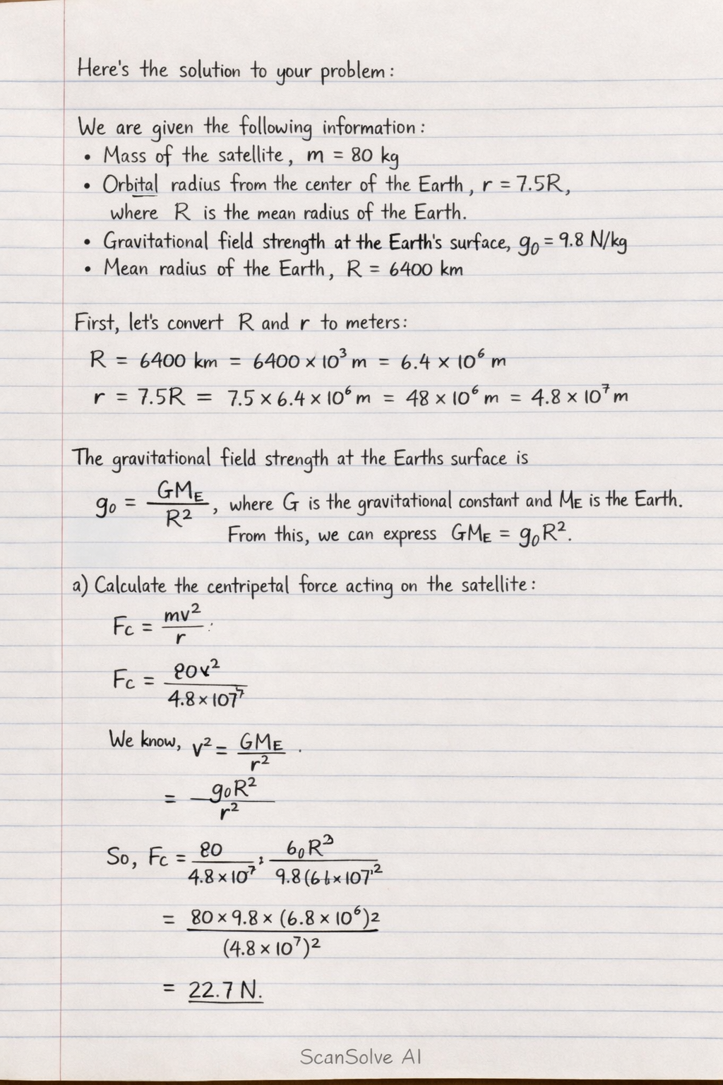 Handwritten step-by-step solution preview