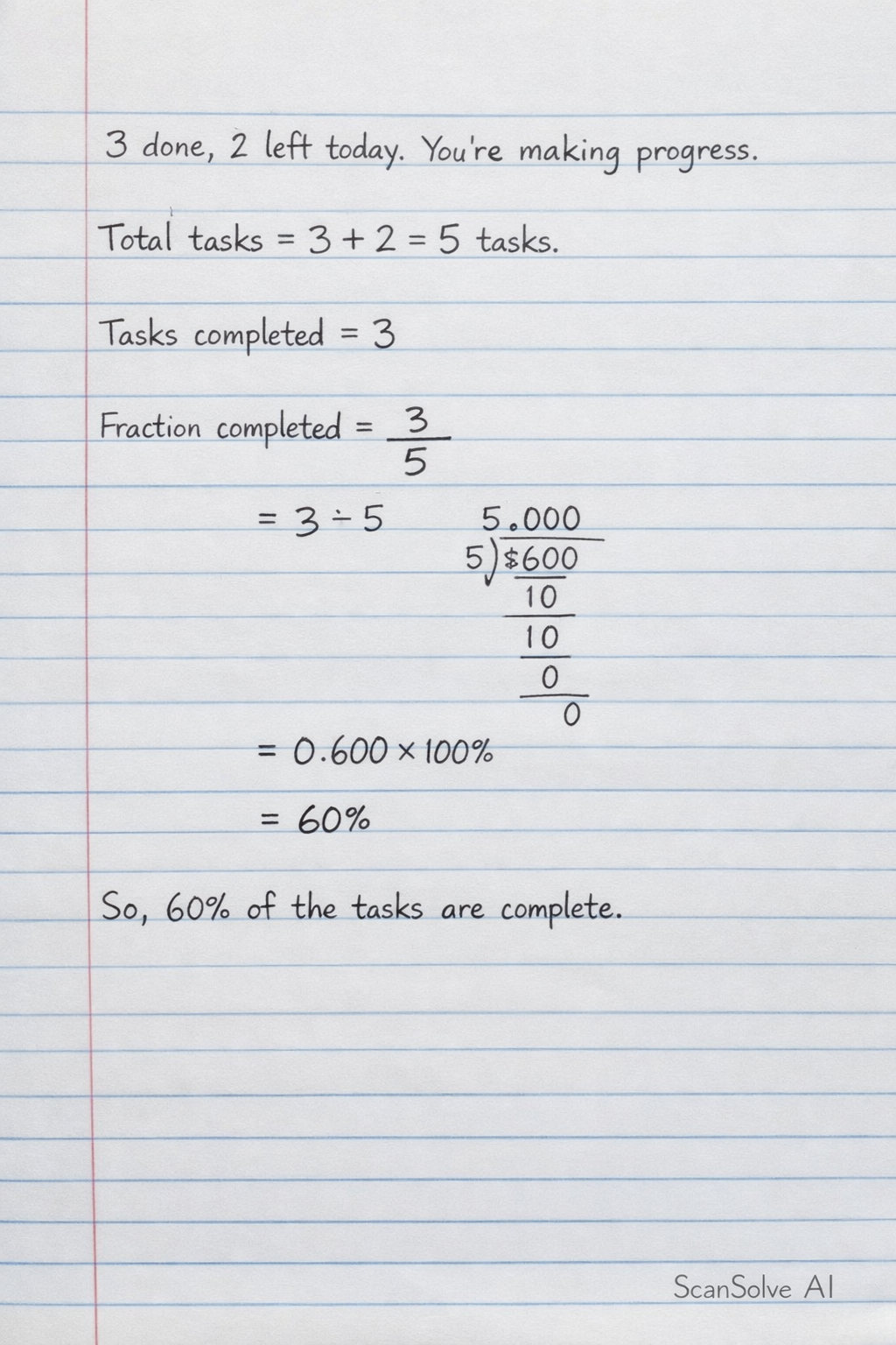 Handwritten step-by-step solution preview