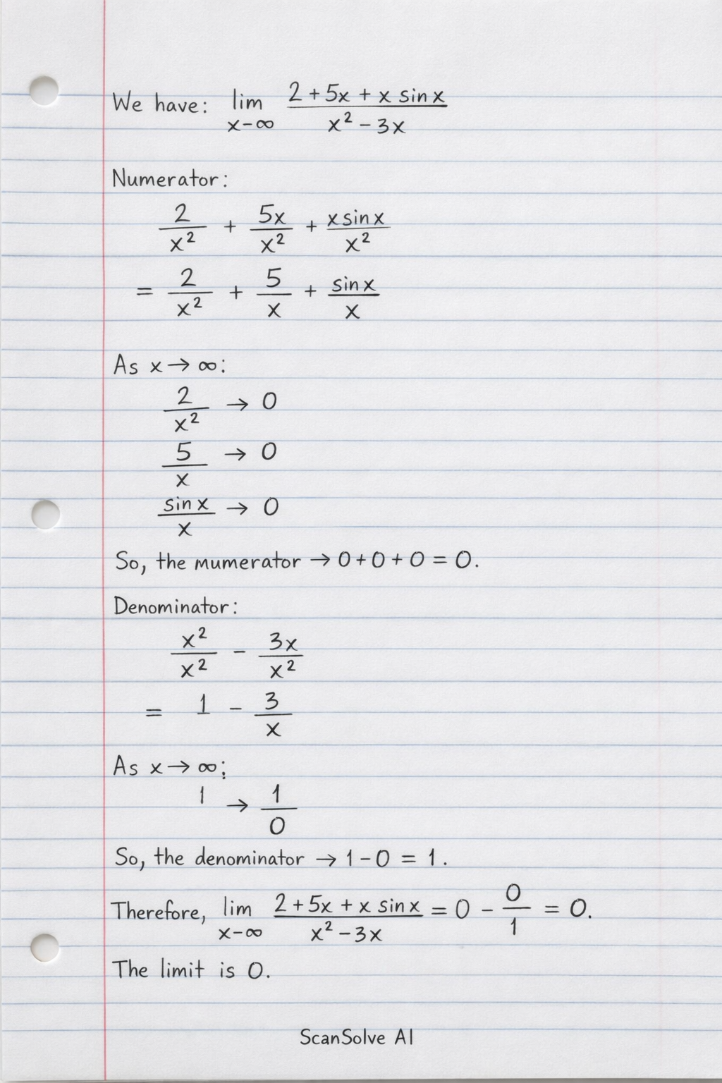 Handwritten step-by-step solution preview