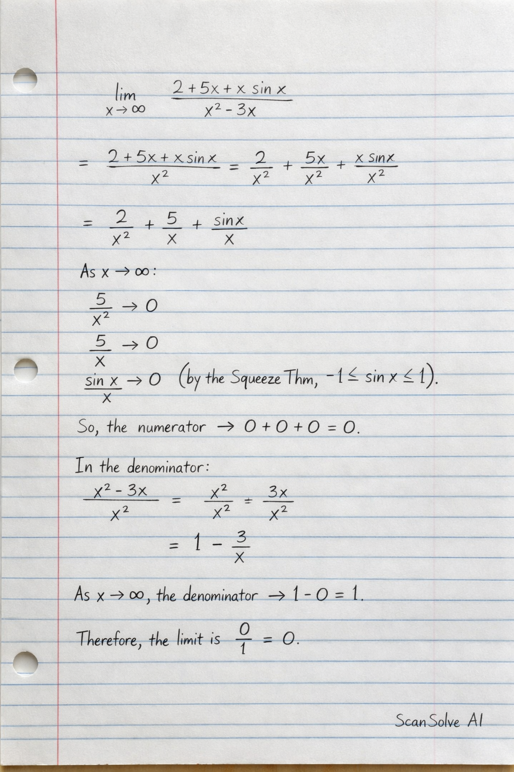Handwritten step-by-step solution preview