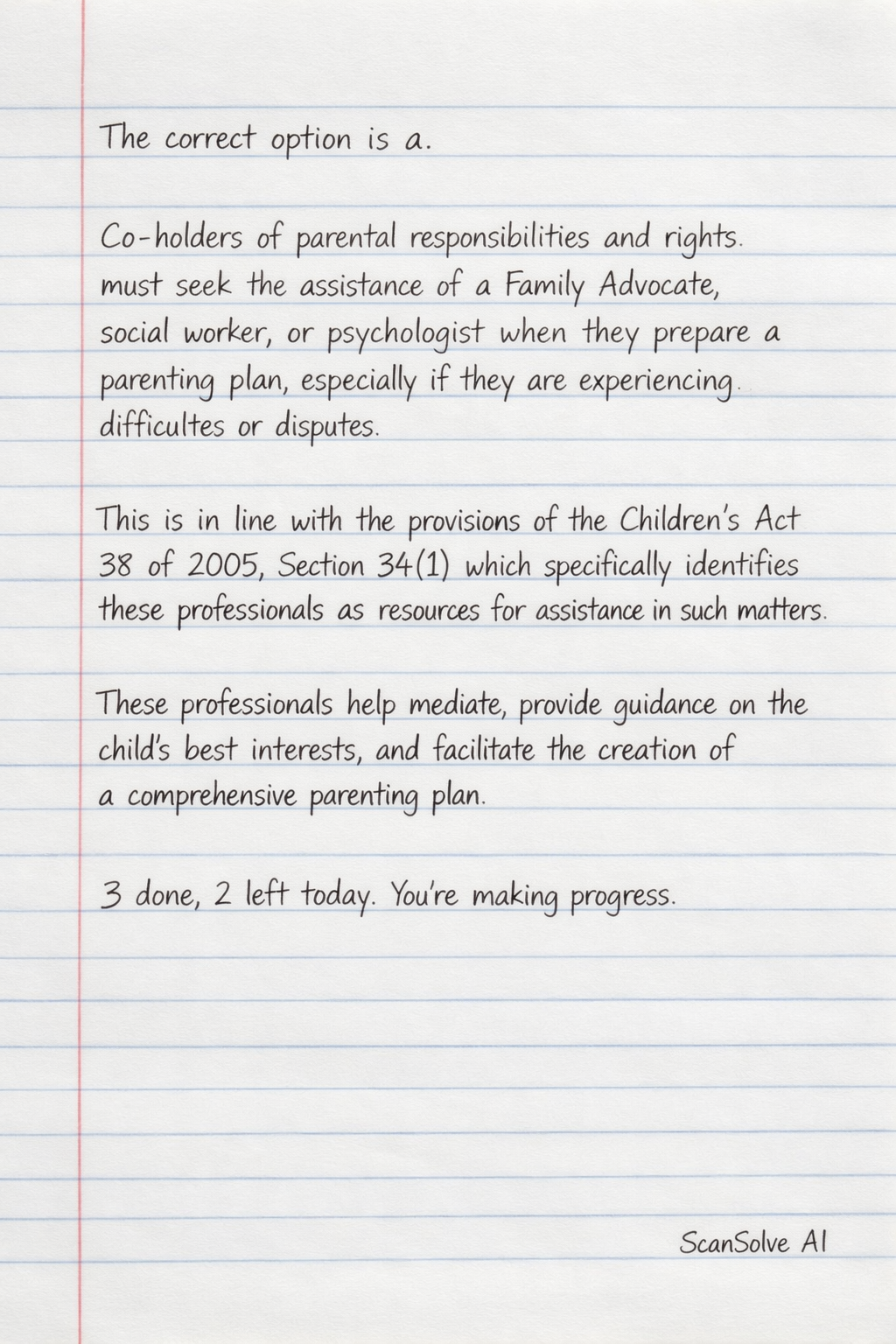 Handwritten step-by-step solution preview