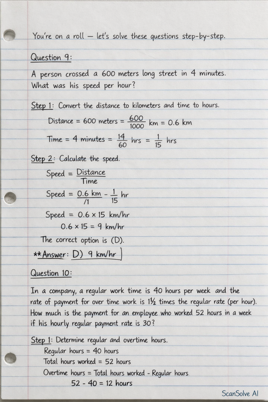 Handwritten step-by-step solution preview
