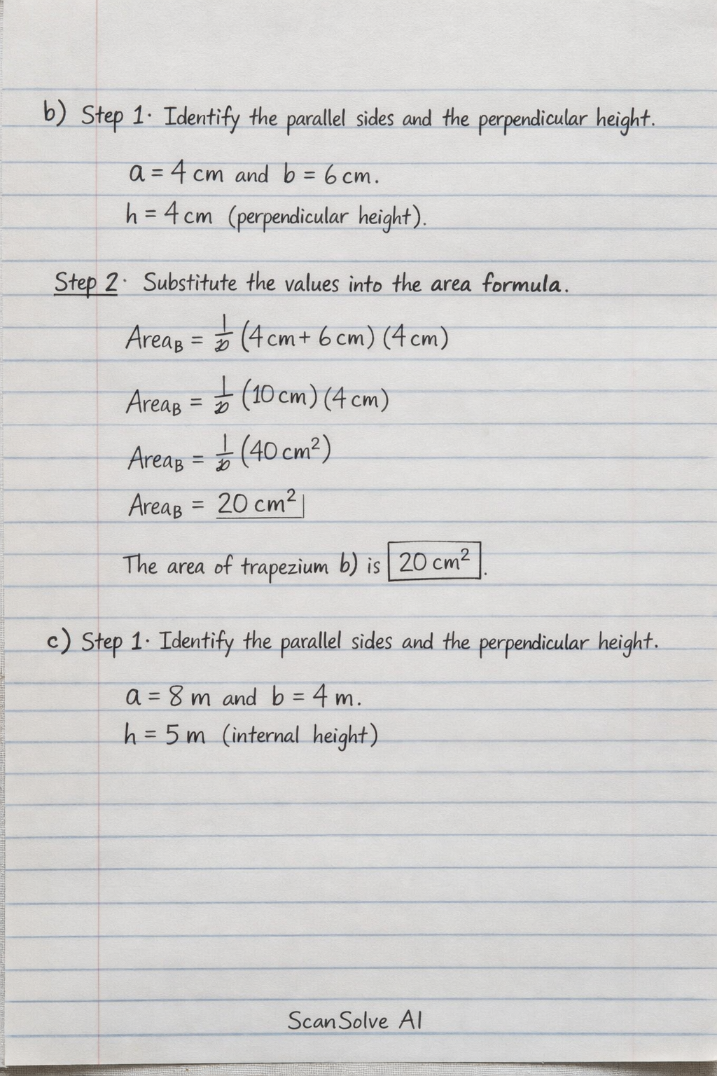 Handwritten step-by-step solution preview
