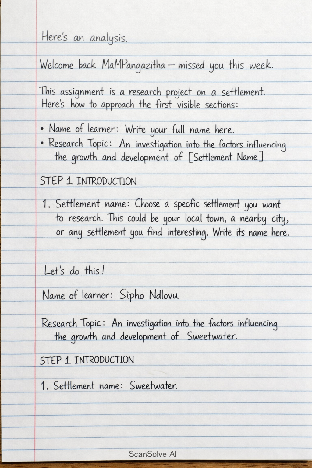 Handwritten step-by-step solution preview