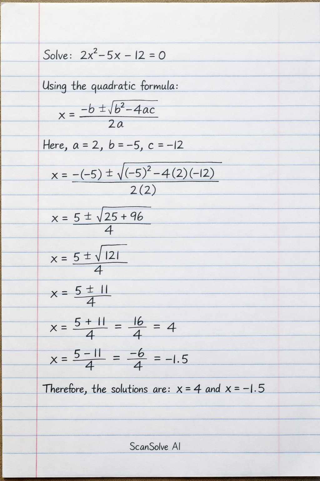 Handwritten step-by-step solution preview
