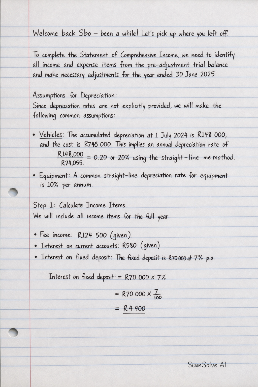 Handwritten step-by-step solution preview