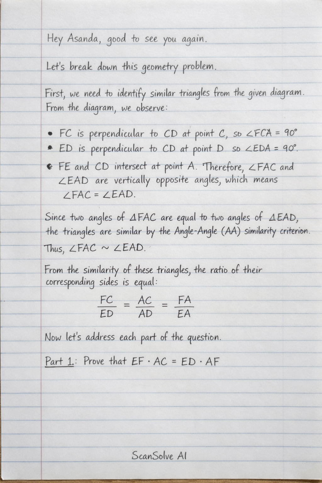 Handwritten step-by-step solution preview
