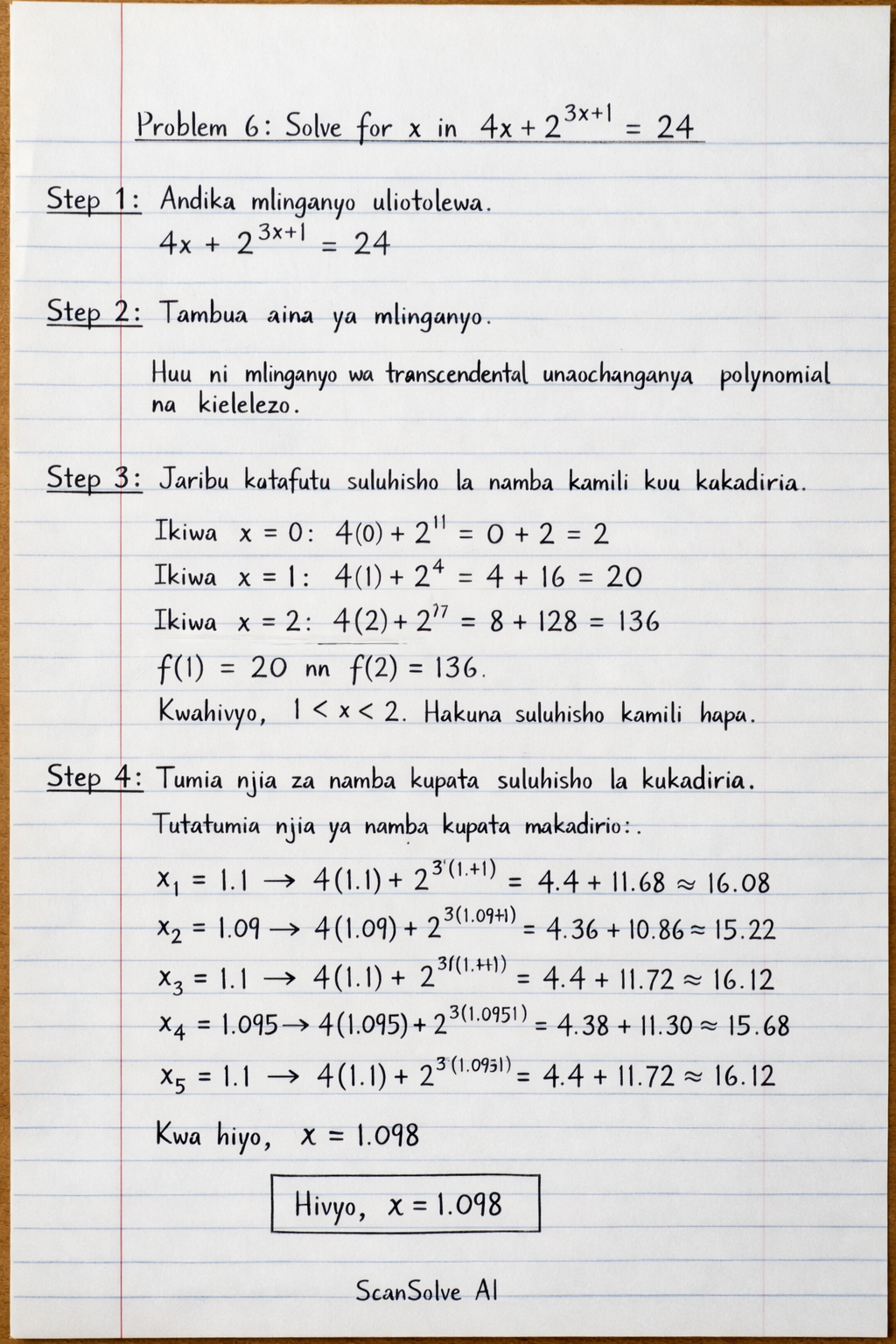Handwritten step-by-step solution preview