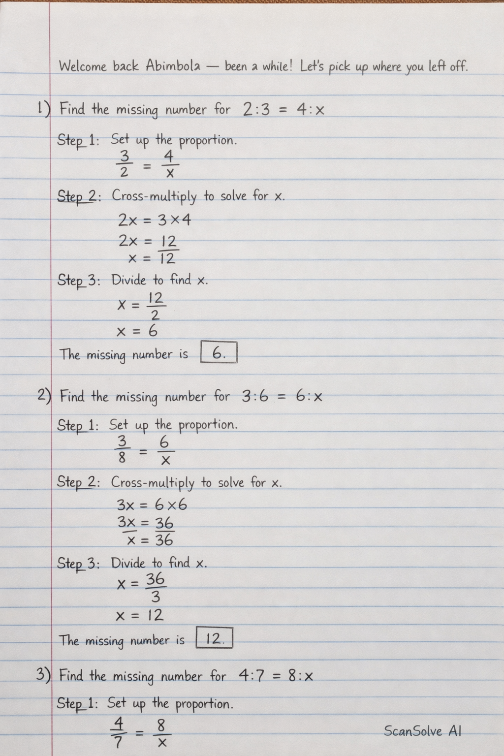 Handwritten step-by-step solution preview
