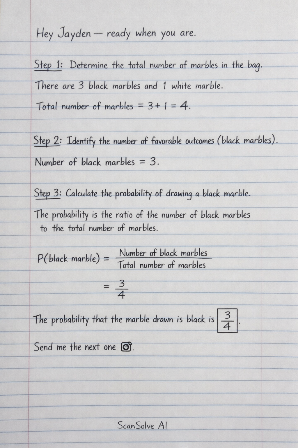 Handwritten step-by-step solution preview