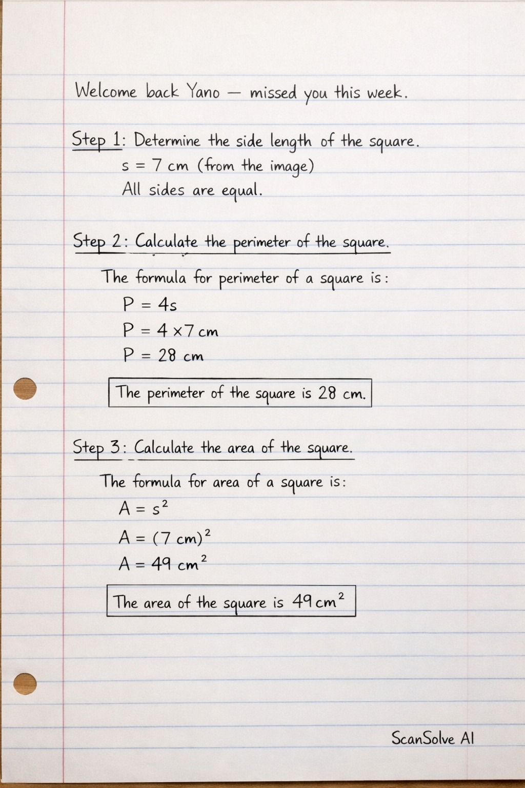 Handwritten step-by-step solution preview