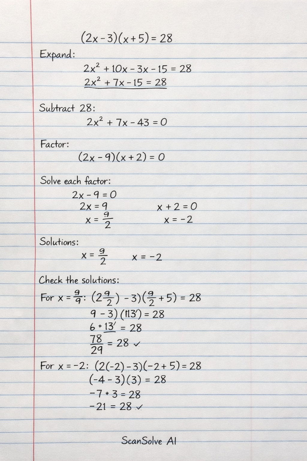 Handwritten step-by-step solution preview