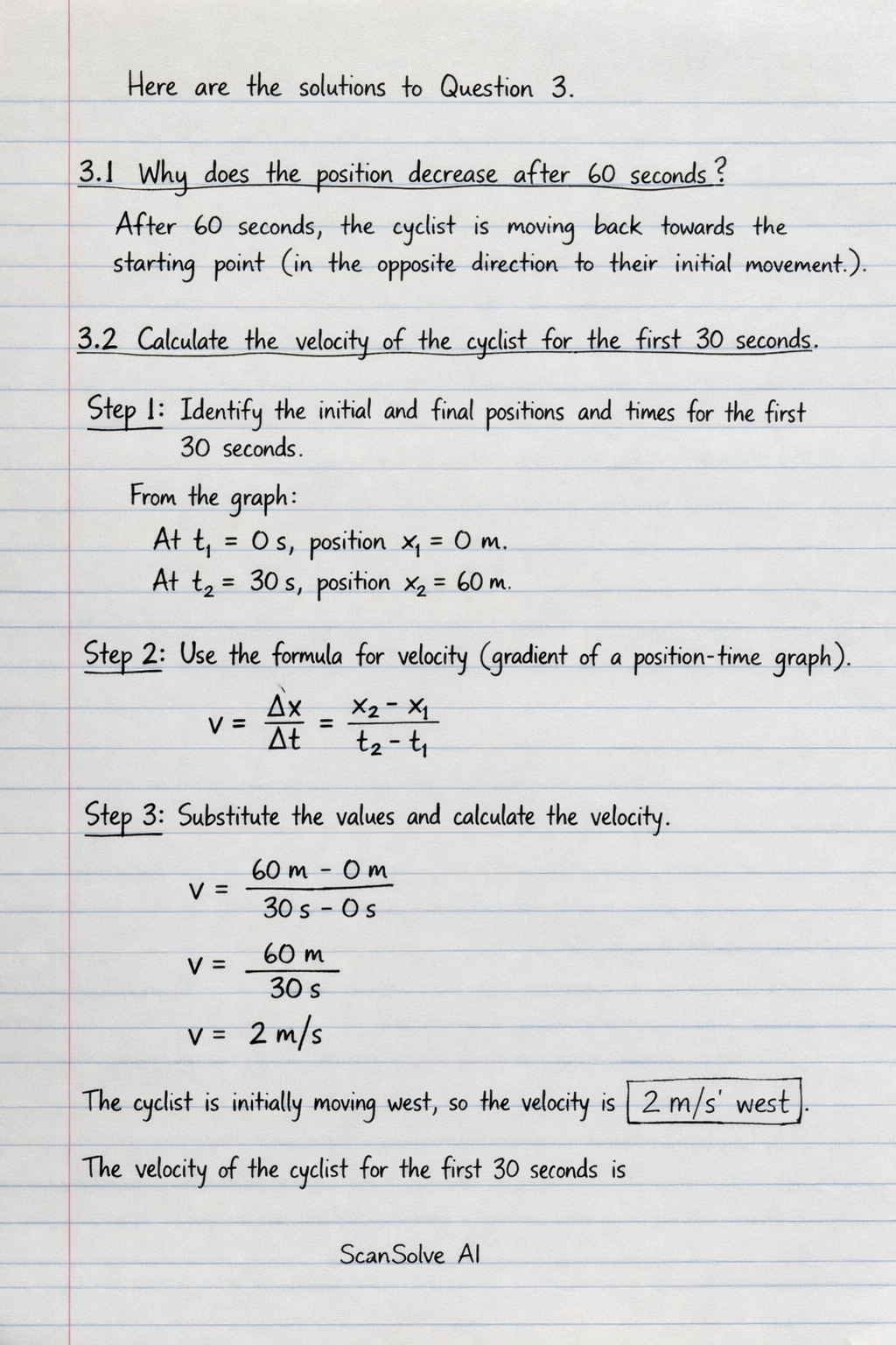 Handwritten step-by-step solution preview