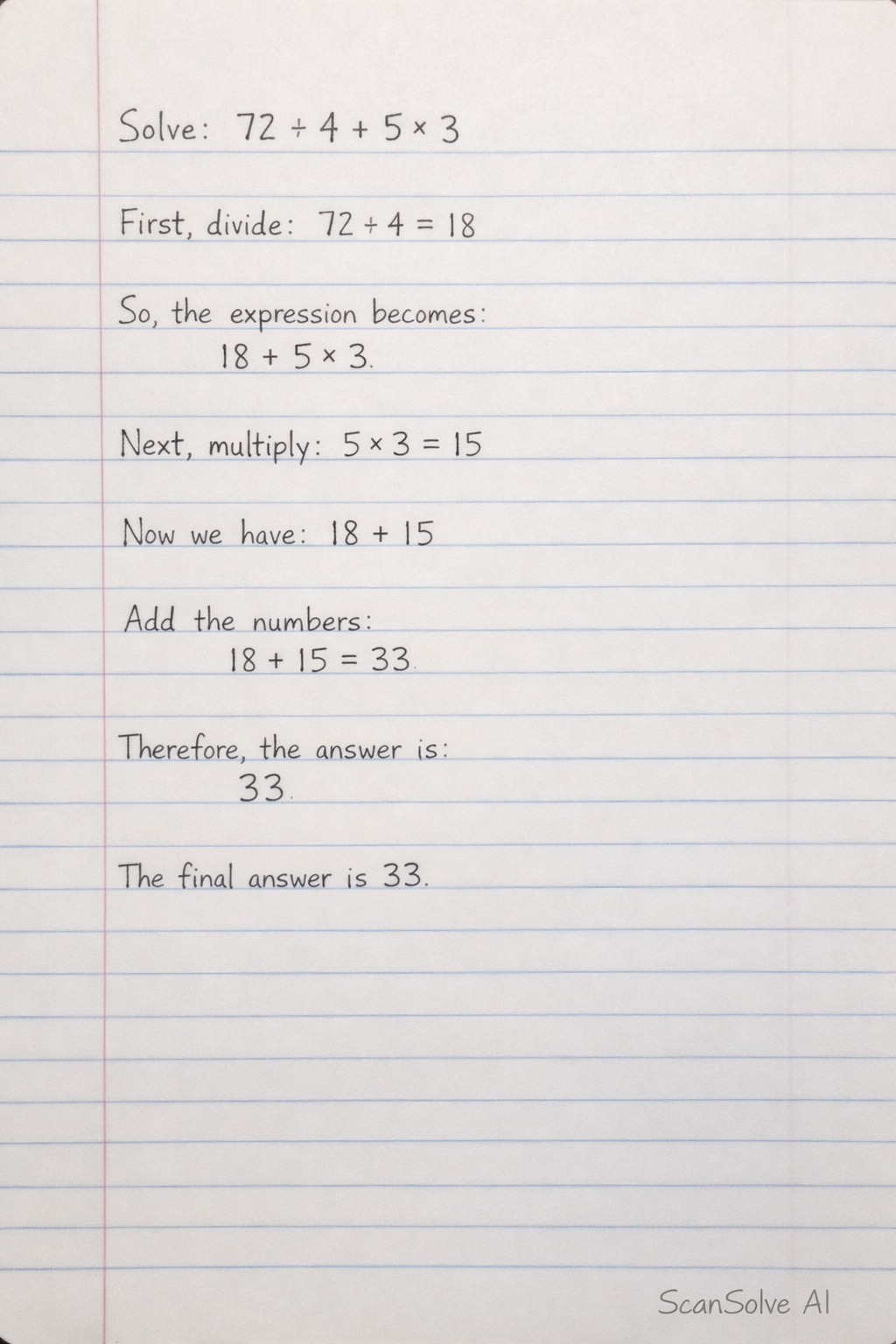 Handwritten step-by-step solution preview
