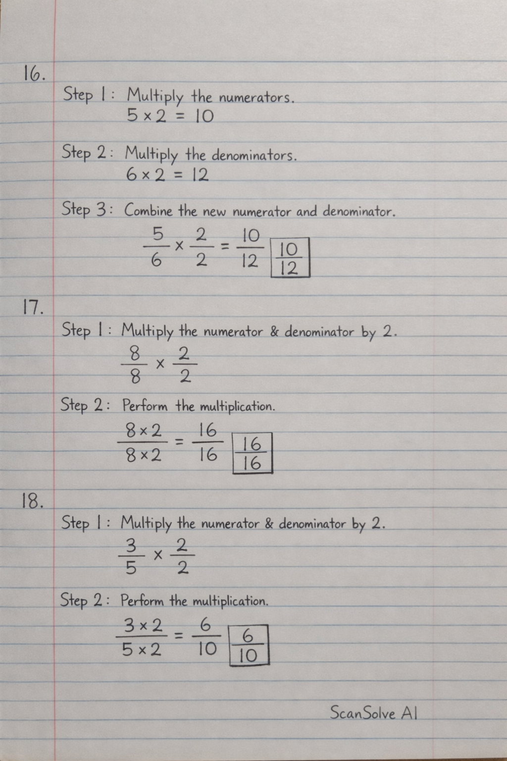 Handwritten step-by-step solution preview