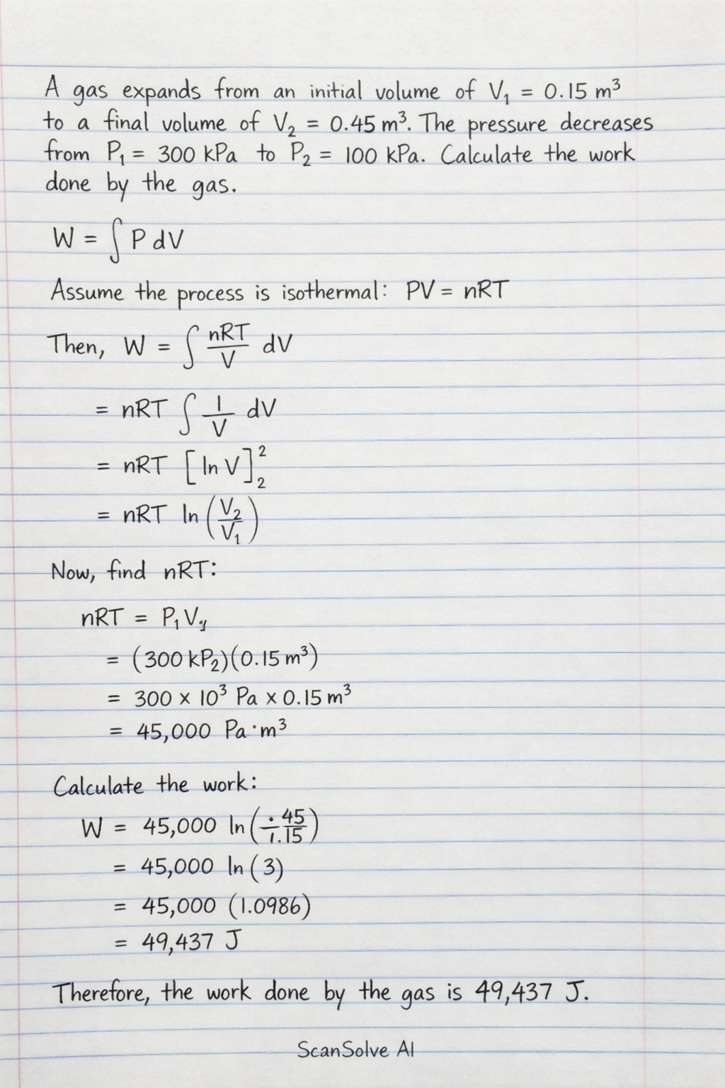 Handwritten step-by-step solution preview